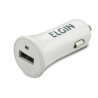 Carregador de Celular Veicular com 1 Porta USB 1.0A Branco - Elgin - 46RCV1USB000
