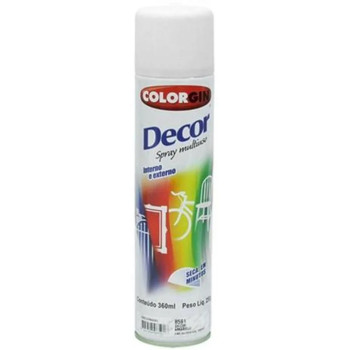 TINTA SPRAY BRANCO BRILHANTE DECOR 360ML COLORGIN