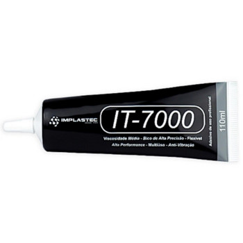 Cola para Tela Celular IT-7000 110ml Preta Implastec - PACCIT700012CX
