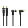 Cabo RCA Kx3 2 RCA Macho x 2 RCA Macho 4mm - RCA5M - Cabo com 5 Metros