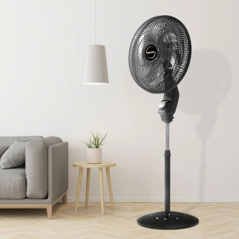 Ventilador Coluna Mallory EOLO TS+ 40cm com 3 Velocidades Preto/Grafite 110V