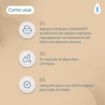 Shampoo Johnson's Baby de Glicerina, para Bebê, 200ml