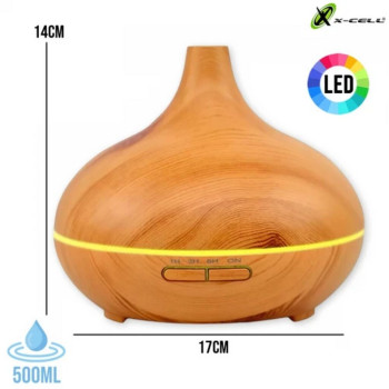 Difusor de Aromas Luminária Led USB Amadeirado - X-Cell - XC-UM-07