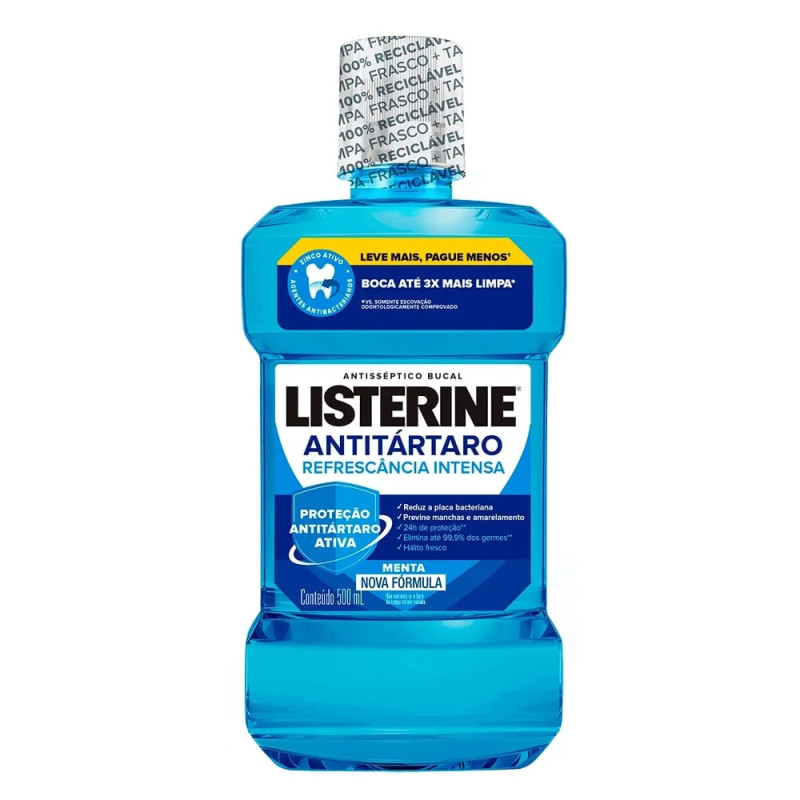 Enxaguante Bucal Listerine Antitártaro 500ml Enxaguante Bucal Listerine Antitártaro 500ml