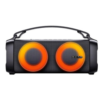 Caixa de Som Portátil Pulse 80W Preto Bluetooth, Auxiliar, USB e com Sistema de Emparelhamento TWS - SP614