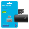 Cartão de Memória Multilaser 16 GB Micro SD+USB Adaptador Classe 10 - MC162
