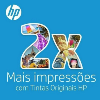Cartucho de Tinta HP 664 Preto Original - F6V29AB - 120 páginas para 2136, 2676, 3776, 5076, 5276