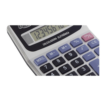 Calculadora Eletrônica de Mesa 8 Dígitos Cinza BRW - Unitário - CC2000