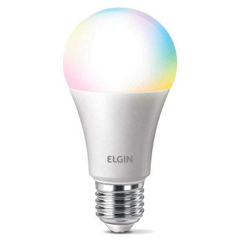 Lâmpada Led Bulbo Smart RGB Wi-Fi 10 W Bivolt Elgin - 48BLEDWIFI00 - Compatível com Alexa e Google Assistente