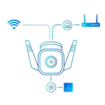 Câmera CFTV Wi-Fi Tp-Link Externa TC65 Tapo 3MP IR30 com Áudio e Slot para microSD - Compatível com Google assistant e Alexa