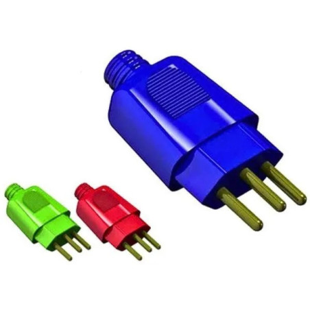 PLUGUE 10A MACHO 2P+T 39243 COLOR (180 GRAUS) MECTRONIC