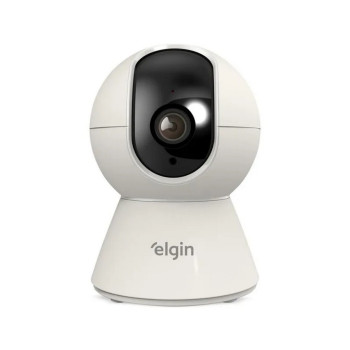 Câmera CFTV Wi-Fi Elgin 48CAMINTPT20 360° Full HD 1080p com Áudio, Armazenamento microSD ou em Nuvem - Compatível com Alexa
