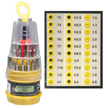 Kit Chave de Precisão 30 Peças Para Manutenção e Pequenos Reparos com Ima X-Cell - XC-KC2