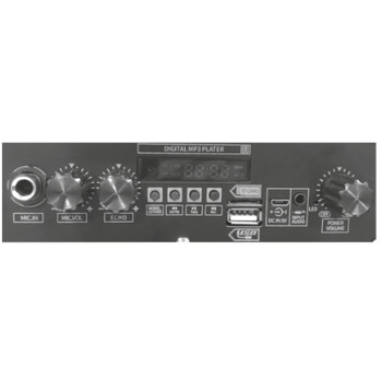 Caixa de Som Portátil Hoopson 100W Preto Bluetooth, USB, Auxiliar, Micro SD e FM - RBM-017