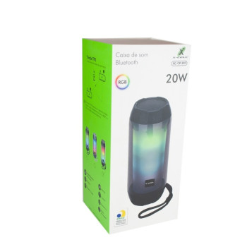Caixa de Som Portátil RGB X-Cell 20W Bluetooth, USB, FM, TF, TWS - XC-CP-207