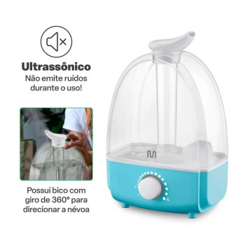 Umidificador de Ar Multilaser Ar Clear Bivolt 3,2 Litros Branco - HC167