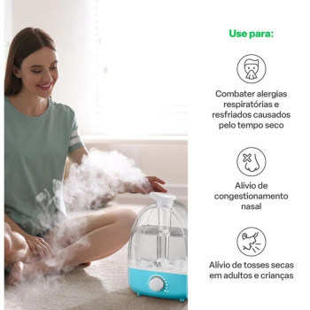 Umidificador de Ar Multilaser Ar Clear Bivolt 3,2 Litros Branco - HC167
