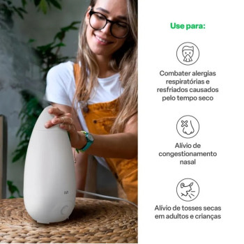 Umidificador de Ar Multilaser Easy Air Bivolt 2,6 Litros Branco - HC118