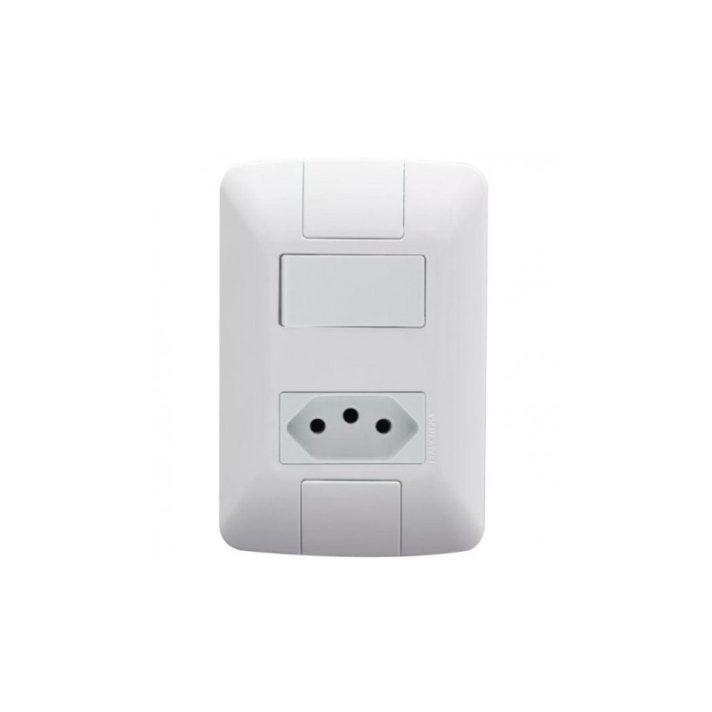 INTERRUPTOR 1S 06A + TOMADA 2P+T 20A HORIZONTAL ARIA TRAMONTINA INTERRUPTOR 1S 06A + TOMADA 2P+T 20A HORIZONTAL ARIA TRAMONTINA