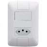 INTERRUPTOR 1S 06A + TOMADA 2P+T 20A HORIZONTAL ARIA TRAMONTINA