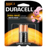 Pilha Alcalina AAA Duracell - MN2400B2 - Blister com 2 Pilhas