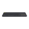 Kit Teclado + Mouse sem Fio Touch Pad Integrado Logitech K400 Plus Preto/Cinza - 920-007125