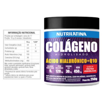 COLAGENO FRUTAS VERMELHAS Nutrilatina 250g
