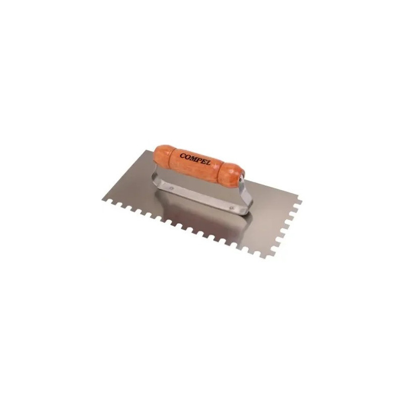 DESEMPENADEIRA DE AÇO DENTADA 12X25CM COMPEL