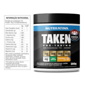 PRE-TREINO TAKEN TANGERINA ICE Nutrilatina 300g