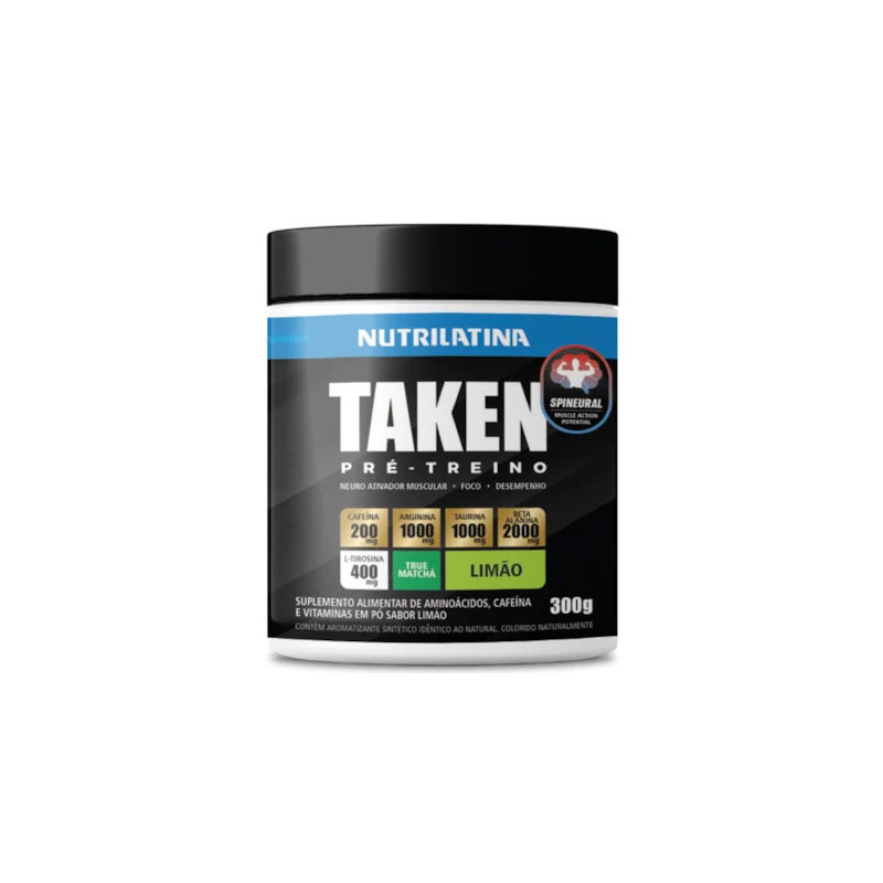 PRE-TREINO TAKEN LIMAO Nutrilatina 300g PRE-TREINO TAKEN LIMAO Nutrilatina 300g