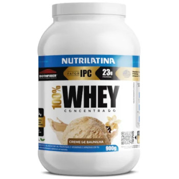 WHEY PROTEIN CONCENTRADO BAUNILHA Nutrilatina 900g