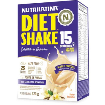 DIET SHAKE BAUNILHA Nutrilatina 420g
