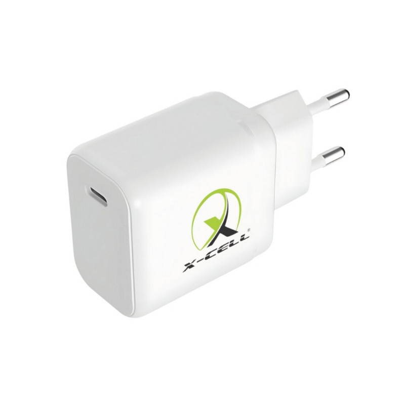 Carregador de Celular Parede com 1 Porta Type-C 3.0A 40W GaN Bivolt Branco X-Cell - XC-UR90B Carregador de Celular Parede com 1 Porta Type-C 3.0A 40W GaN Bivolt Branco X-Cell - XC-UR90B