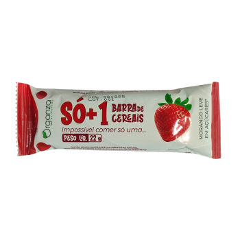 BARRA CEREAL MORANGO - ORGANZA