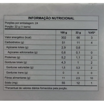 BARRA CEREAL DOCE DE LEITE COM CHOCOLATE- ORGANZA