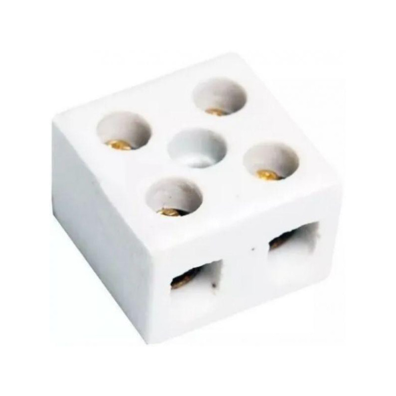 CONECTOR PORCELANA 10MM 2 POLOS DECORLUX