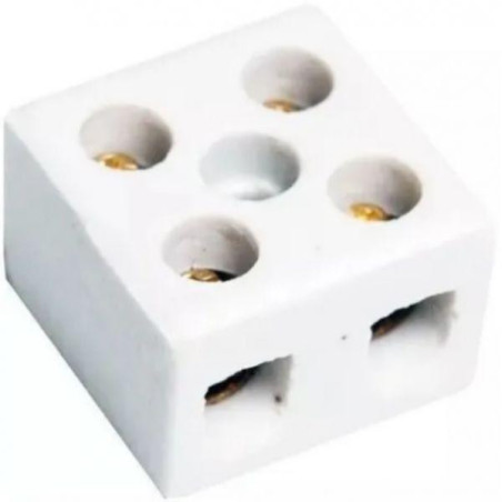 CONECTOR PORCELANA 10MM 2 POLOS DECORLUX