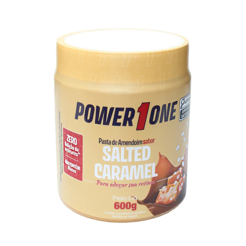 Pasta de Amendoim Power1One - Salted Caramel 600 G Pasta de Amendoim Power1One - Salted Caramel 600 G