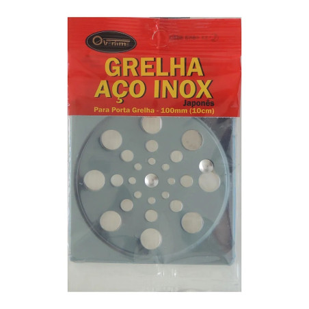 GRELHA INOX 10X10CM QUADRADA C/ FECHO OVERTIME