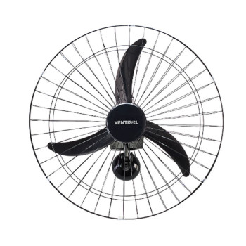 Ventilador de Parede Ventisol 60CM Bivolt 200 Watts 3 Pás Preto - 543
