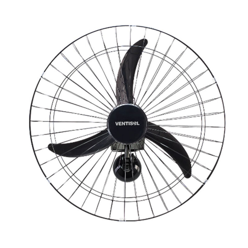 Ventilador de Parede Ventisol 60CM Bivolt 200 Watts 3 Pás Preto - 543
