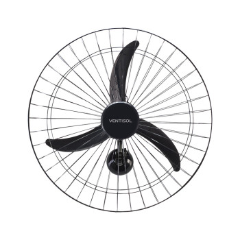 Ventilador de Parede Ventisol 60CM 127 Volts 147 Watts 3 Pás Preto - 490