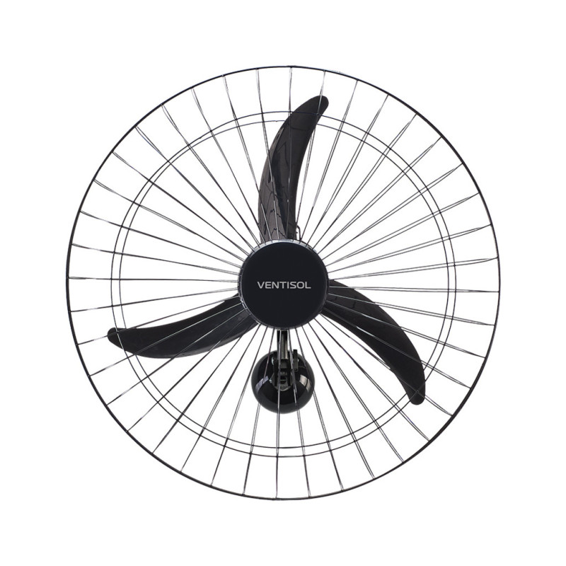 Ventilador de Parede Ventisol 60CM 127 Volts 147 Watts 3 Pás Preto - 490 Ventilador de Parede Ventisol 60CM 127 Volts 147 Watts 3 Pás Preto - 490