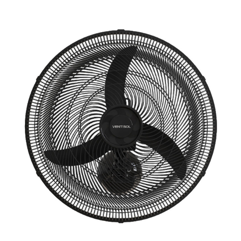Ventilador de Parede Ventisol 50CM 127 Volts 130 Watts 3 Pás Preto - 14063 Ventilador de Parede Ventisol 50CM 127 Volts 130 Watts 3 Pás Preto - 14063