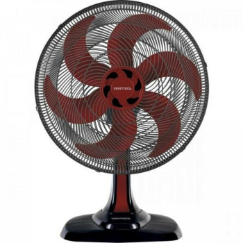 Ventilador de Mesa Ventisol 50CM 127 Volts 135 Watts 6 Pás Preto/Vermelho - 10030