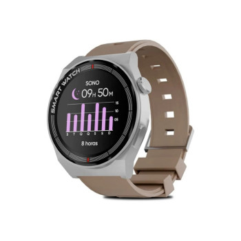 Relógio Smartwatch GT Classic 1.28 Pol Android/ iOS Bluetooth 5.0 Resistente D'água - Goldentec - Bege - 60860