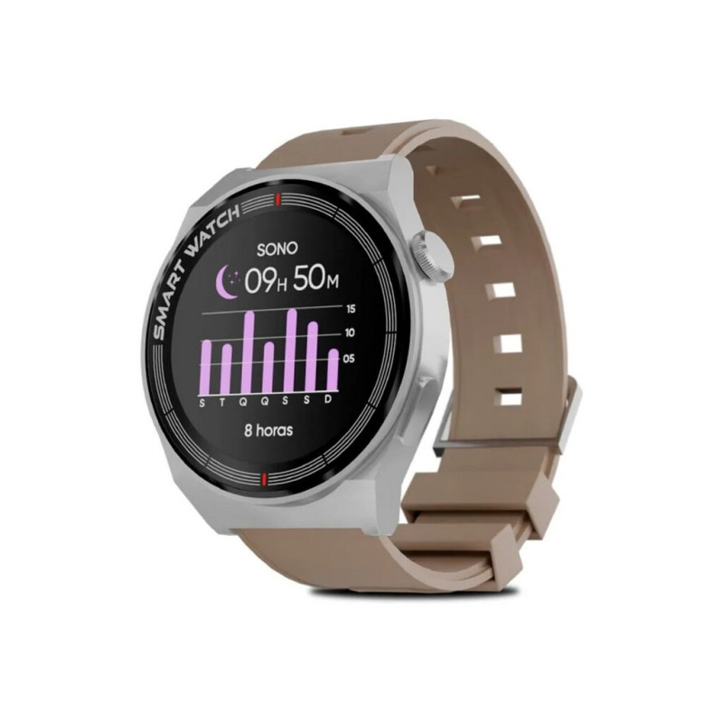 Relógio Smartwatch GT Classic 1.28 Pol Android/ iOS Bluetooth 5.0 Resistente D'água - Goldentec - Bege - 60860 Relógio Smartwatch GT Classic 1.28 Pol Android/ iOS Bluetooth 5.0 Resistente D'água - Goldentec - Bege - 60860