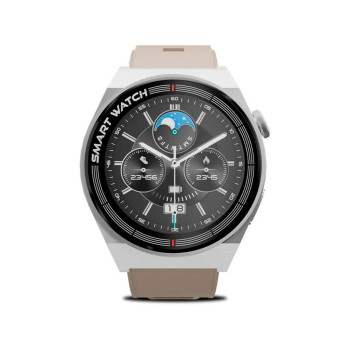 Relógio Smartwatch GT Classic 1.28 Pol Android/ iOS Bluetooth 5.0 Resistente D'água - Goldentec - Bege - 60860