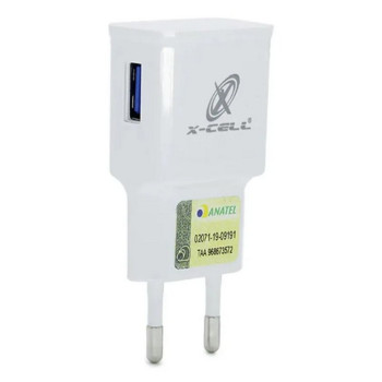 Carregador de Celular Parede com 1 Porta USB 4.A Bivot Branco - X-Cell - XC-USB-9 - B