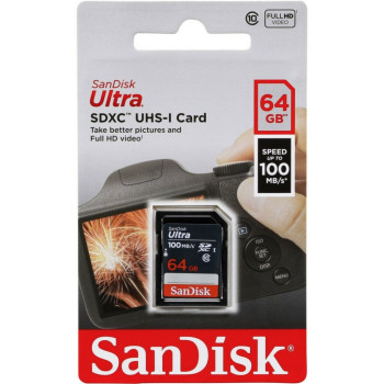 Cartão de Memória Sandisk 64 GB SD SDXC Ultra Classe 10 - SDSDUNR-064G-GN3IN